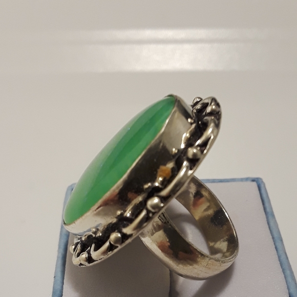 925 Silver Australian triple opal ring size 6 - Picture 4 of 4